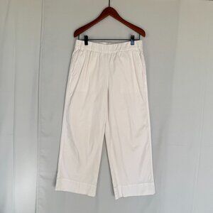 J. Crew Astrid Wide Leg Chino Light Khaki Stretch Cotton Pull On Trousers Large